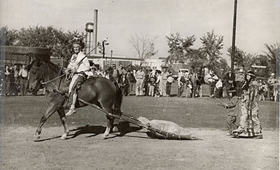 FVSA show at wing park demonstrating native American style transport