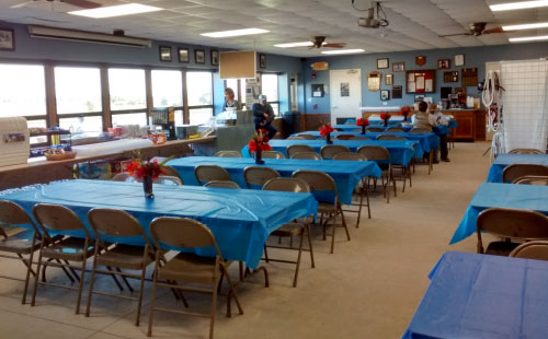 interior view of the clubhouse