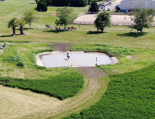 view of the water complex from above